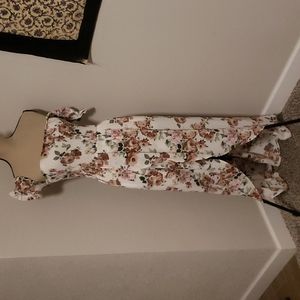 Boho gypsy hi low off shoulder maxi dress floral Kentucky derby wedding mothers